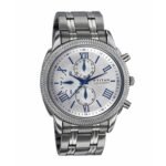 TITAN 1489SM01 White Dial Metal Strap Watch