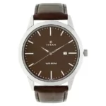 Titan 1584SL04 Brown Dial Brown Leather Strap Watch