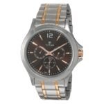 Titan 1698KM01 Workwear Watch with Brown Dial & Stainless Steel Strap