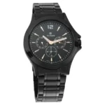 Titan 1698NM01 Black Dial Stainless Steel Strap Watch
