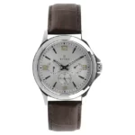 Titan 1698SL01 Silver Dial Brown Leather Strap Watch