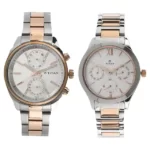 Titan 17332570KM01 Bandhan White Dial Stainless Steel Strap Watches