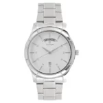 Titan 1767SM01 Workwear Watch with White Dial & Stainless Steel Strap