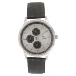 Titan 1769SL04 Workwear Watch with White Dial & Leather Strap