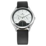 TITAN 1803SL01 Workwear Watch with Silver Dial & Leather Strap