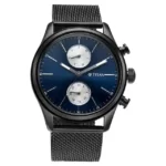 Titan 1805NM03 Elmnt Midnight Blue Dial Stainless Steel Strap Watch