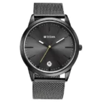 Titan 1806QM01 Elmnt Anthracite Dial Stainless Steel Strap Watch