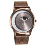 Titan 1806QM02 Crescent Brown Dial Stainless Steel strap watch