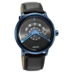 Titan 1828QL04 Maritime Watch with Black Dial & Leather Strap