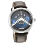 Titan 1828SL01 Maritime Watch with Blue Dial & Leather Strap