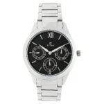 TITAN  2570SM02- Workwear Watch with Black Dial & Stainless Steel Strap