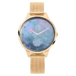 Titan 2617WM01 Sparkle Blue Mother of Pearl Dial Leather Strap Watch