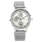Titan 2652SM01 Workwear Watch with Silver Dial Metal Strap