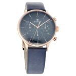 TITAN 90102WL02 On Trend Blue Dial Leather Strap Watch