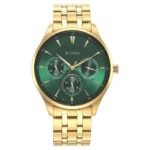 TITAN  90127YM05- Opulent III Green Dial Multifunction Watch for Men