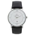 TITAN 9162SL04 - White Dial Black Leather Strap Watch